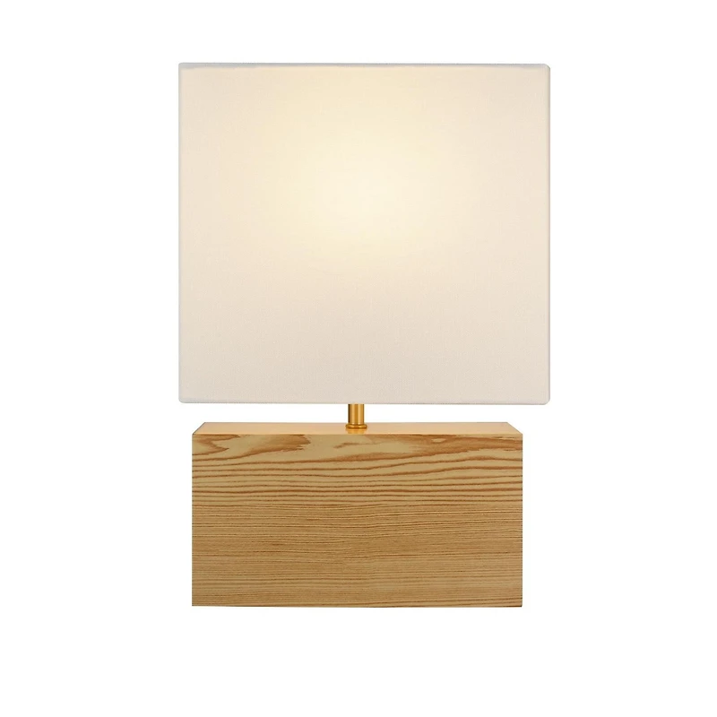 Lampe décorative Hometrends rectangulaire imitation bois blond