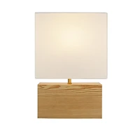 Lampe décorative Hometrends rectangulaire imitation bois blond
