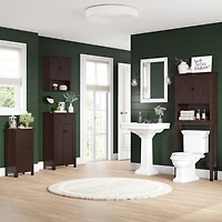 Armoire murale à deux portes Hayward - Grain de bois foncé