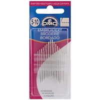 DMC Embroidery Needles Sizes 5-10 (16 Needles), Sizes 5-10