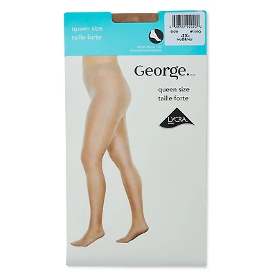 George Plus Women's Queen Pantyhose, Sizes 2X-4X