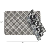IH Casa Decor Diamond Tufted Floor Mat Asstd 3' X 4' - Set of 4