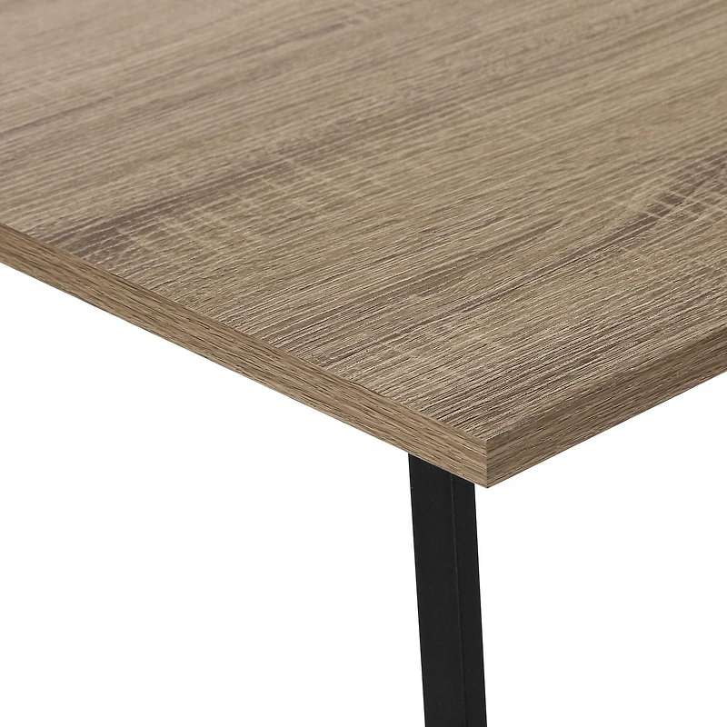 Monarch Specialties Computer Desk, Home Office, Corner, Storage Shelves, 48"l, L Shape, Work, Laptop, Metal, Laminate, Brown, Black, Contemporary, Modern