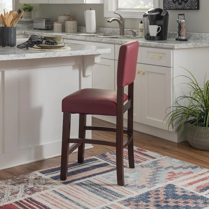Tabouret de comptoir rouge Benson