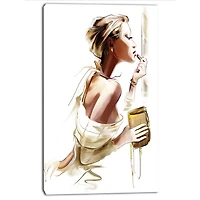 Designart Fashion Woman Canvas Wall Art