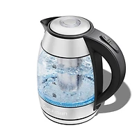 Chefman Easy-Steep 1,8L Electric Kettle with Tea Infuser, Stainless Steel, 1.8L, Borosilicate Glass, Tea Infuser