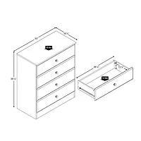 Prepac Astrid 4-Drawer Chest, Drifted Gray
