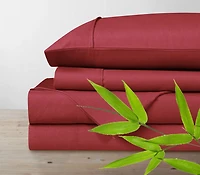 Ensemble de draps en mélange de polyester et bambou