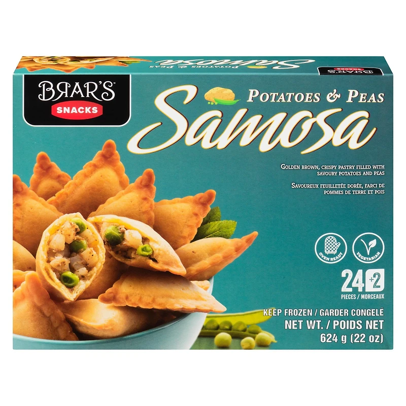POIS SAMOSA ET POMMES DE TERRE DE BRAR'S 624gm, 26