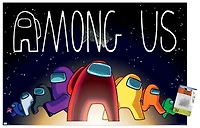 Among Us - Universe 22.375" x 34" Wall Poster with Push Pins
