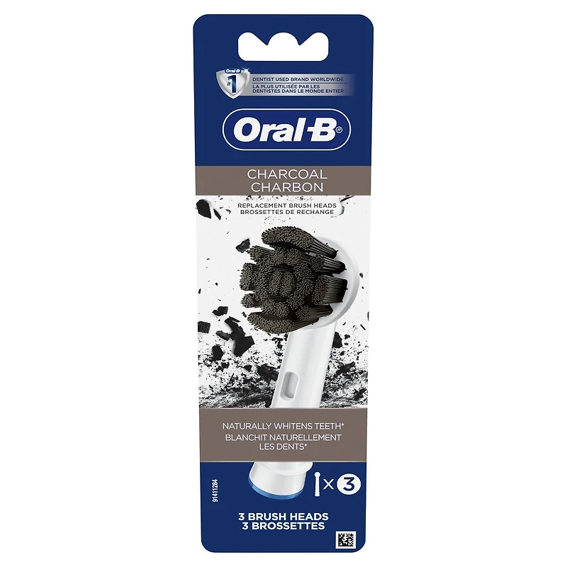 Brossettes de rechange pour brosse à dents électrique Oral-B Charbon 3 unités
