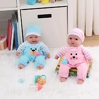 My Sweet Baby Poupon jumeaux de 13 po Lots to Cuddle Babies de Baby Boutique<br><br>Ensemble de jeu Jumeaux heureux, 6 pièces comprenant deux poupées jumelles au corps souple de 13", parfait pour les