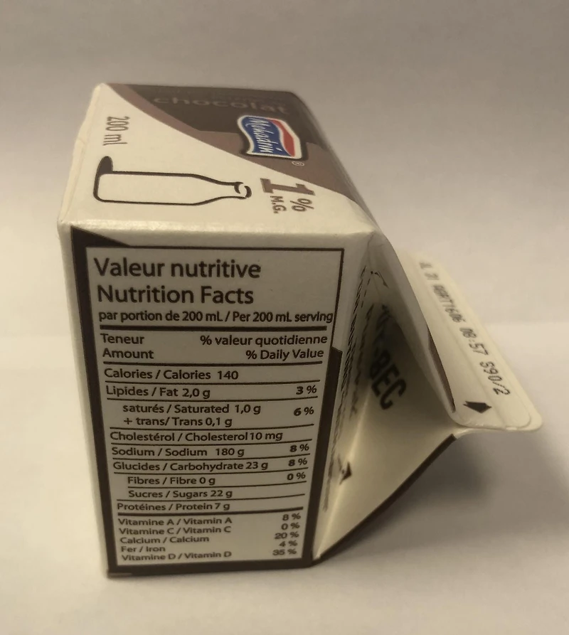 Lait au chocolat 1% Mehadrin 200ml