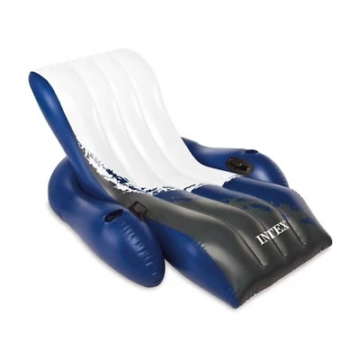 Intex Floating Recliner Lounge, Inflatable Pool Lounger with Cup Holders and Backrest