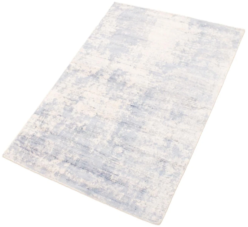 ECARPETGALLERY 4'8" x 6'10" Transitional Galleria Hand-knotted Area Rug for Living Room, Dining Room and Bedroom in Blue