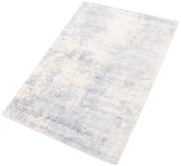 ECARPETGALLERY 4'8" x 6'10" Transitional Galleria Hand-knotted Area Rug for Living Room, Dining Room and Bedroom in Blue