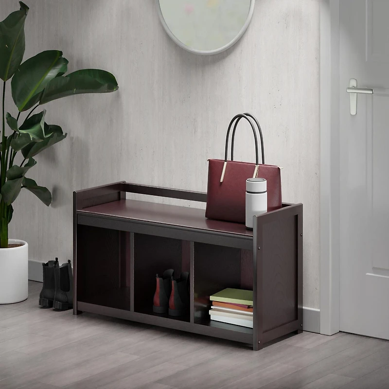 Banc de rangement Addison de Winsome Trading Inc. 4 pièces avec 3 sections