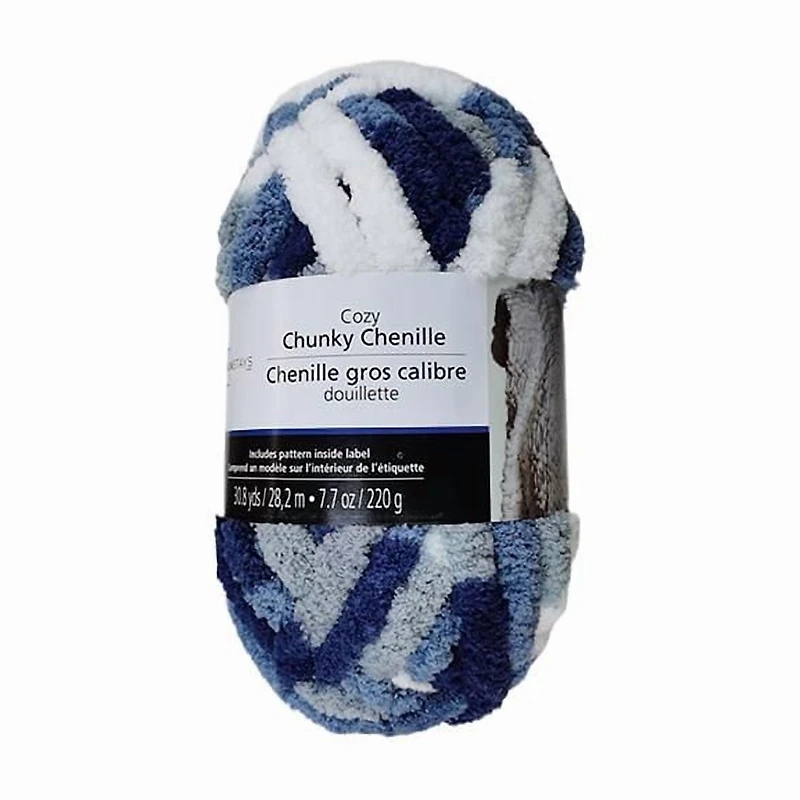 MAINSTAYS cozy warm grey chenille yarn, Polyester 100% yarn
