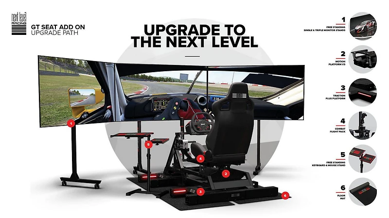 Siège complémentaire GT de Next Level Racing® pour socle de volant DD/2.0