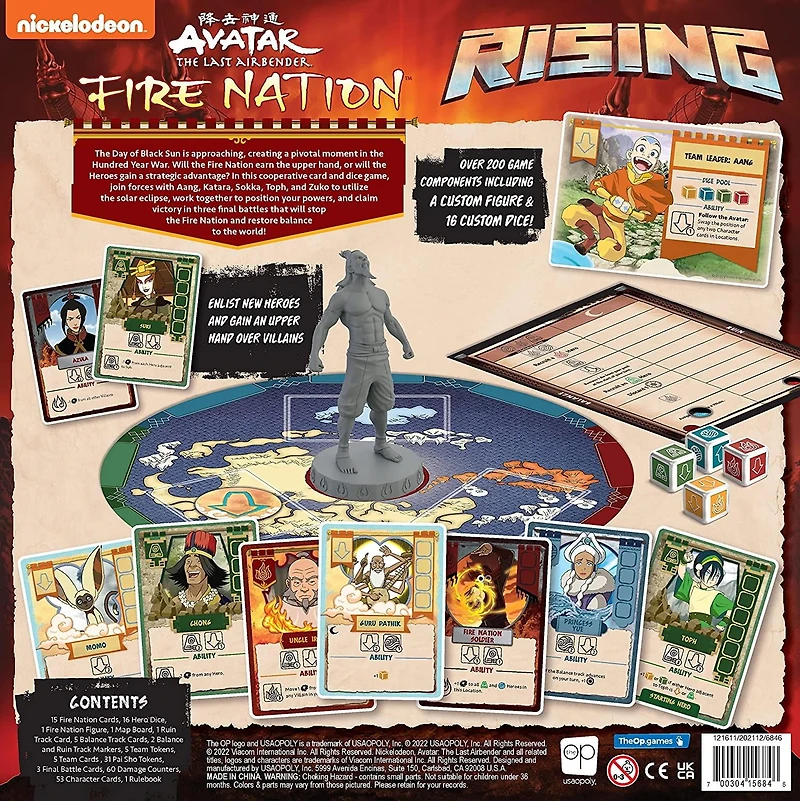 USAopoly  Avatar, la Dernière Nation du Feu Maître de l'Air Qui s'Élève