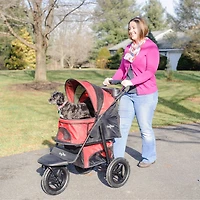 Poussette pour animal domestique (chien et chat) G7 Jogger de Gen7Pets - Rouge