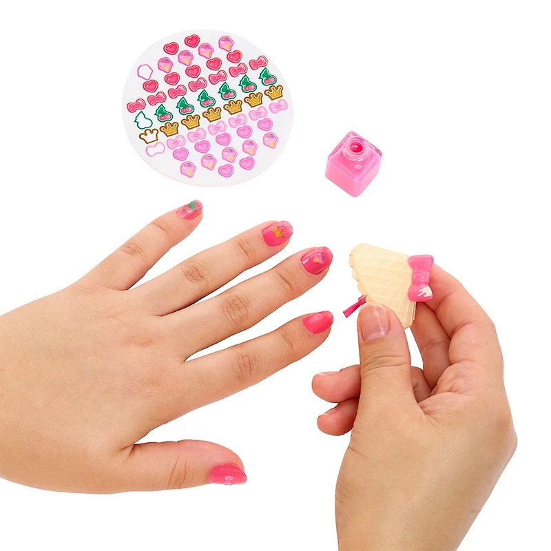 Yummiland Beauty Bag Playset + Lip Gloss Doll - Ice Cream Bag Includes exclusive Bianca Bubbglegum, Nail Polish + Nail Stickers, Manicure, Doll Playset, Cosmetic Play 4+