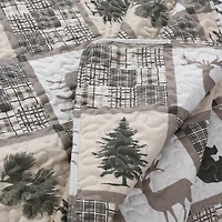Marina Decoration Rich Printed Stitching Coverlet Bedspread Ultra Soft Summer Bedding Quilt Set with Quilted Sham