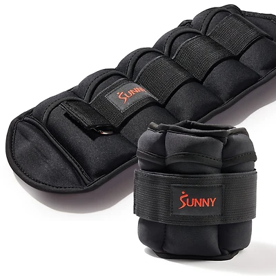 Sunny Health & Fitness Poids réglable à la cheville 5 livres (paire) - SF-WA02-BK