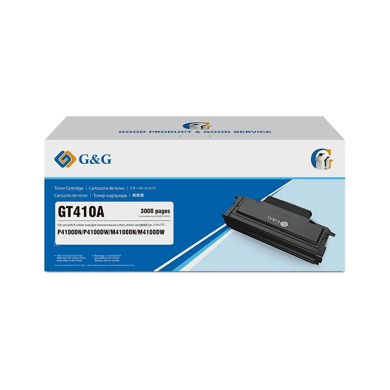 Cartouche de toner noir G&G GT410A, rendement standard