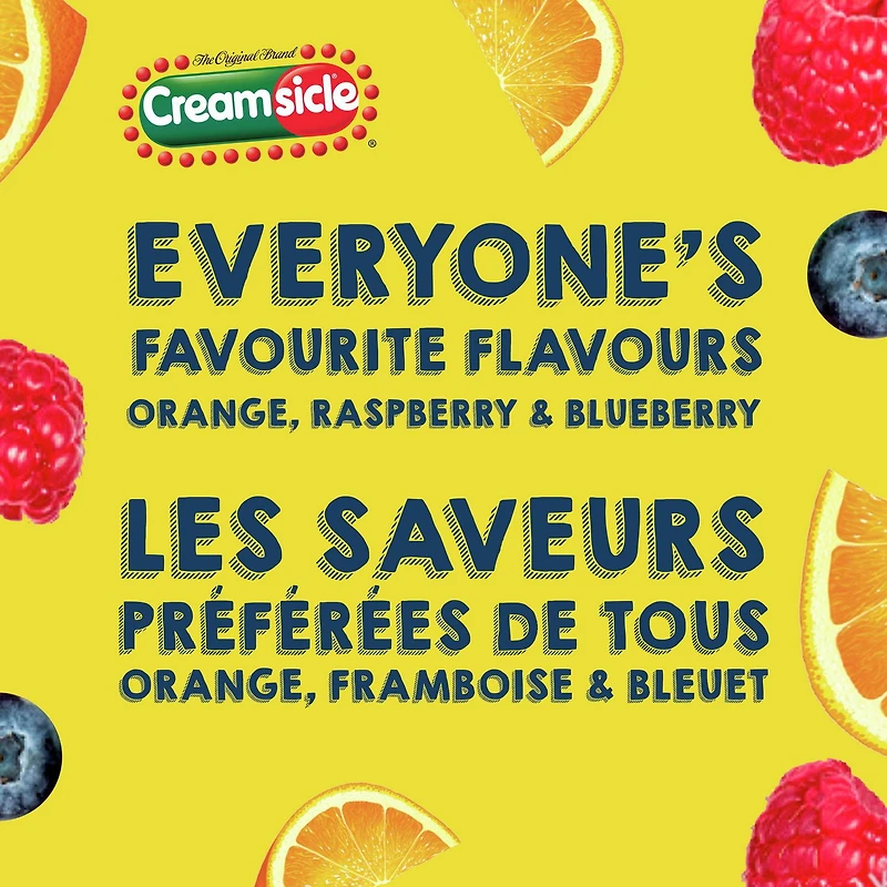 Crème glacée Popsicle Barres au Creamsicle Originales 12 barres x 60 ml