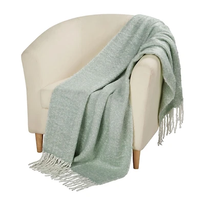 Jeté tissé teint hometrends Franges élégantes