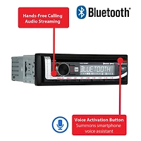 Dual Electronics XDC100BT Single DIN Car Stereo with CD Player, Bluetooth, USB