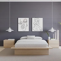 Nexera Malibu Cadre de lit plateforme