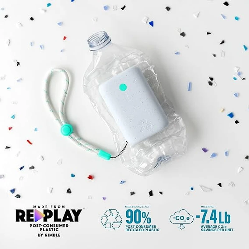 Nimble Champ 10000 mAh 20W PD Battery Dual USB-C Luna White