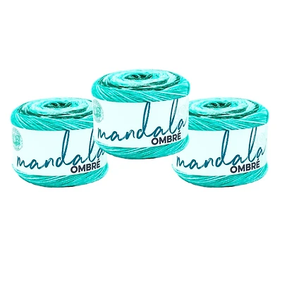 Fil Lion Brand Mandala® Ombre Fil #4 Poids Moyen/Pire 150g/315m 3-Paquet