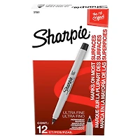 Marqueurs permanents Sharpie, pointe ultrafine, noir