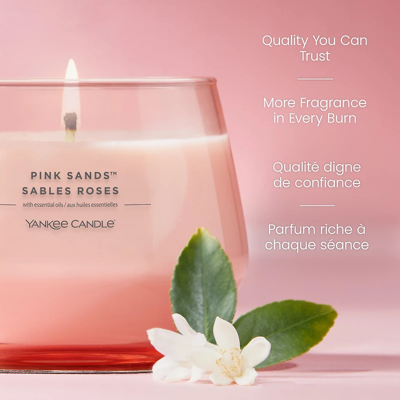 Yankee Candle Scented Candle, Pink Sands, Studio Collection, Up to 50 Hours of Burn Time, 1 Wick