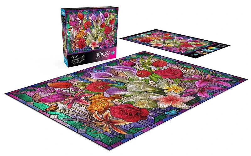 Buffalo Games - Vivid Collection - Window Lilies - 1000 Piece Jigsaw Puzzle