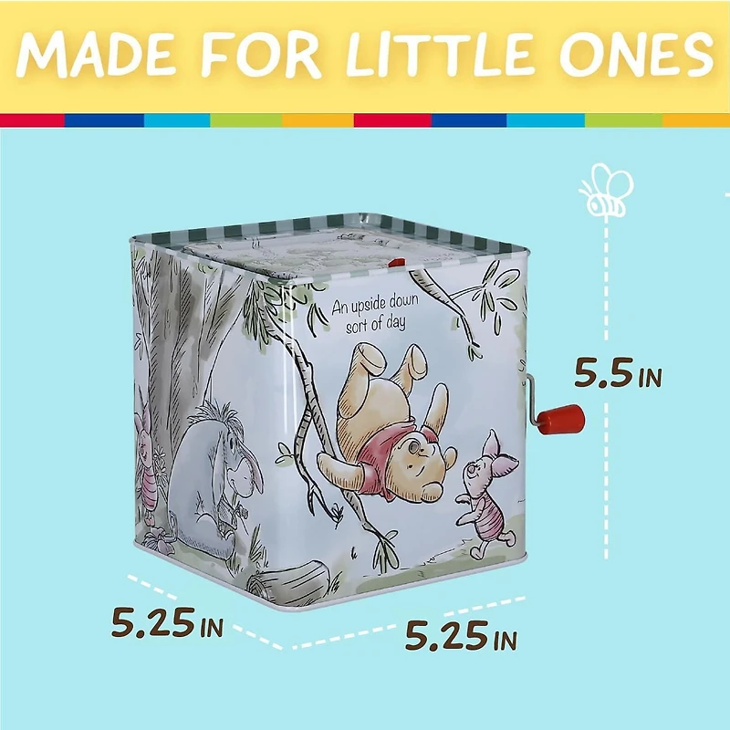 Kids Preferred Disney Baby Winnie The Pooh Jack-in-The-Box - Musical Toy for Babies Multi ,5.5"