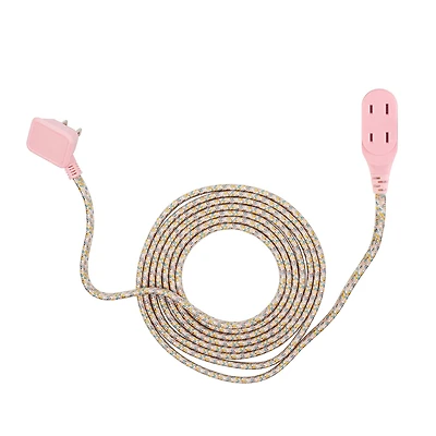 Globe Electric 9-ft Metallic Pink Fabric Extension Cord