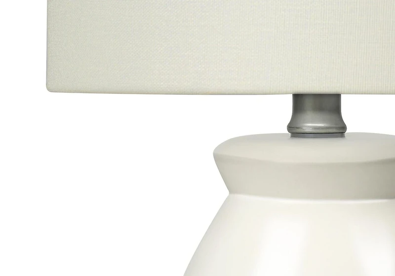 Monarch Specialties  Luminaire, 17"h, Lampe De Table, Crème, Teinte Ivoire / Crème, Moderne