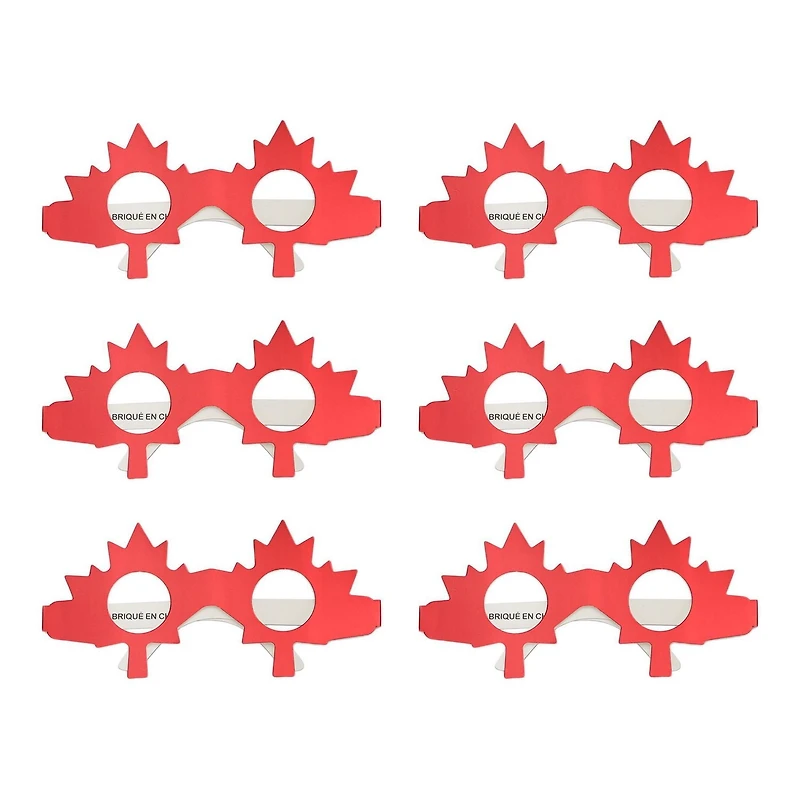 Verres en papier feuille d'érable du Canada 6 CT, articles de fête