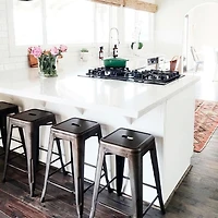 Heavenly Collection Gunmetal Metal Counter Stool