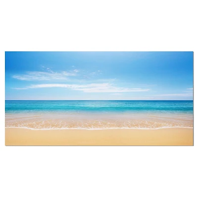 Designart Mer bleue calme et ciel Art mural sur toile