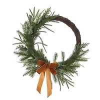 Temps de vacances PL 20 en plastique verdure glacée couronne décor à la maison