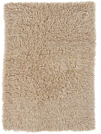 New Flokati 1400gr 2'4" x 4'8" Accent Rug, Tan