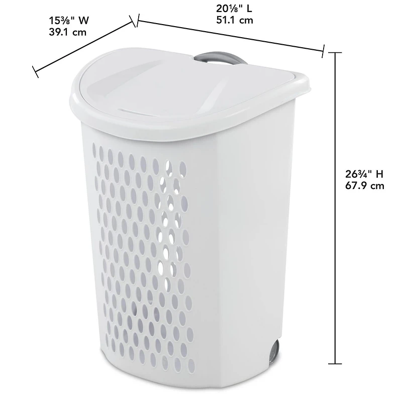 Sterilite 70L  Panier Ultra™ sur roulettes-Blanc 70L