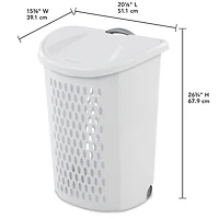 Sterilite 70L  Panier Ultra™ sur roulettes-Blanc 70L
