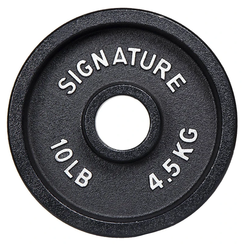 Assiette creuse Signature Fitness 2 po Plaques de poids olympiques en fonte avec revêtement électronique, paire