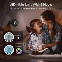 Momcozy Portable Stroller Fan 8000mAh 27H Battery Life, 4 Speed 360°Rotate LED Night Light, USB Rechargeable Handheld Cooling Fan for Travel, Car Seat